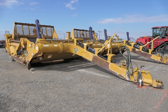 2008 K-Tec 1233 Pull Pan, SN:KS2081, with Case Quad Hitch *->Service record
