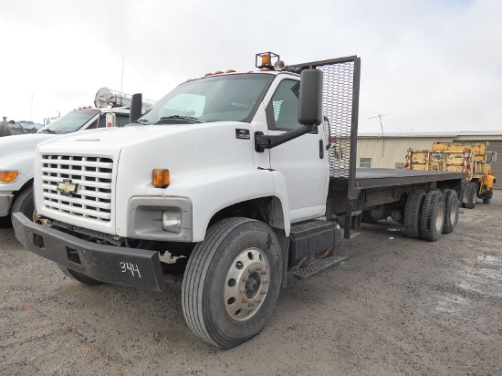 2005 Chevy C8500 Flatbed Truck, SN:1GBT8C4C45F906575, Cat Diesel, 8LL Trans