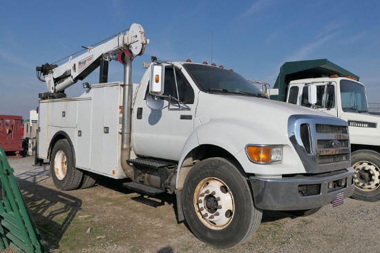 2008 Ford F750 Mechanics Truck, SN:3FRWF75T08V695929, Cat Diesel, 6 Speed,