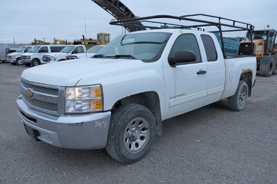 2013 Chevy 1500 Ext. Cab Pickup, SN:1GCRCREA1DZ133890, Gas, 298,351 miles.