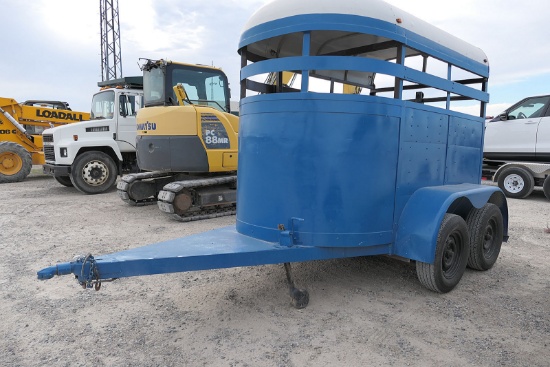 Morris Bros 9' Livestock Trailer, No VIN Plate, Tandem. No title req'd in O