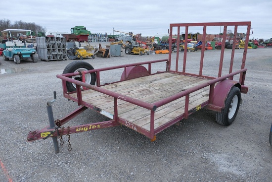 2002 Big Tex 78''x10' S/A Tag Trailer, SN:4K8AX101421A92111, 4' Ramp