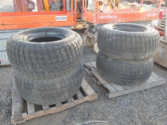 (4) Galaxy 41x18LL-22.5 Solid Turf Tires