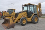 Cat 416D 4x4 Tractor Loader Backhoe, SN:BFP03476, EROPS, Extendahoe, Bucket
