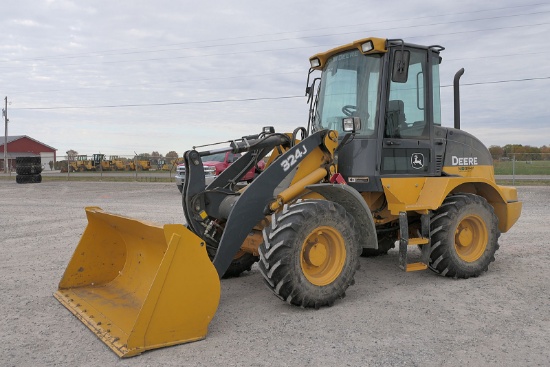 2012 John Deere 324J Rubber Tired Loader, SN:1LU324JXVZB030175, EROPS ...