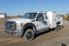 2014 FORD F450 4x4 Ext. Cab Service Truck, SN:1FDOX4HT4EEB60471, 6.7L Diese