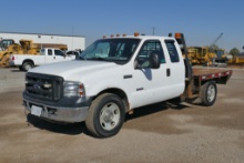 2007 Ford F350 Ext Cab Flatbed Truck, SN:1FDWX34P37EA35574, 6.0L Diesel, Au