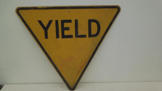 Embossed Yield Sign