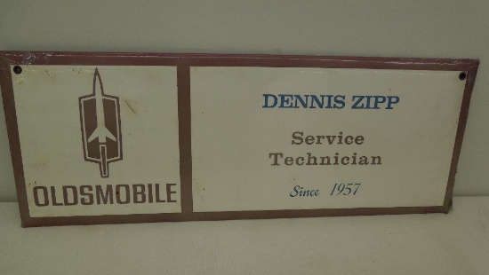 Oldsmobile Dennis Zipp Service Technician Sign