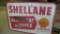 Porcelain Two-Sided Shellane Sign