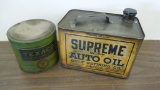 Supreme Auto Oil and Texaco Axle Grease