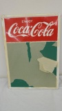 NOS Metal Coca- Cola Sign w/ Chalkboard