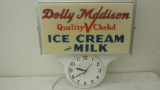 Lighted Dolly Mattison Ice Cream and Milk Clock