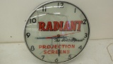 Radiant Projection Screens Advertising Clock
