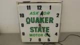 Lighted Quaker State Motor Oil Clock