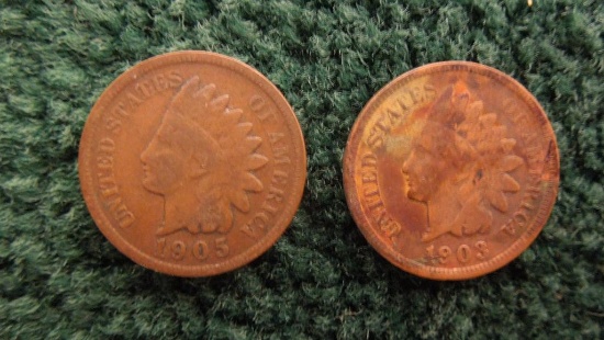 1903, 1905 Indian 1 cent
