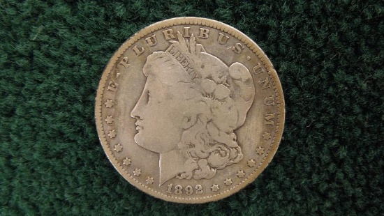 1892 O Morgan Silver Dollar