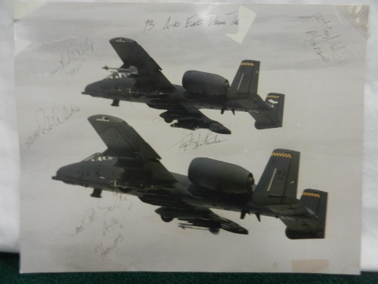 A-10 Thunderbolt 2 Mini-Poster With Signatures