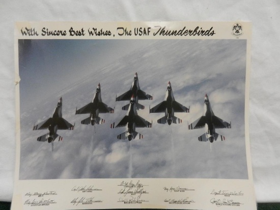 USAF Thunderbirds Thank-you With Signatures