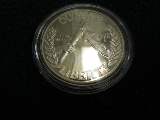 1988 Olympic proof silver dollar