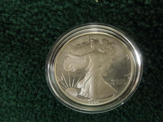 1990 S Eagle Proof Silver Dollar