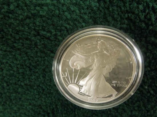 1992 S Eagle Proof Silver Dollar