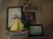 fish place mats, lighthouse picture, wall hanging with lures