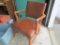 Vinyl wooden arm chair