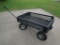 Black 4 wheel garden cart