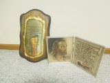 Religious Framed Picture and Plaque