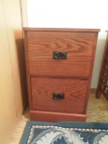 Two Drawer Oak Filing Cabinet