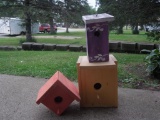 bird houses in crate