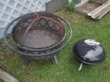 Fire ring, Weber table top grill