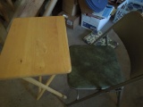 folding table and folding chair