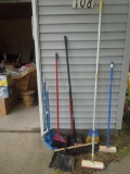 6 Brooms and Brushes and 3 Dust Pans