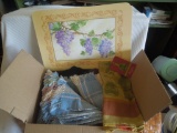 Place Mats, Assorted Towels, Oven Mitts