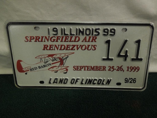 Springfield Air Rendezvous Licence Plate