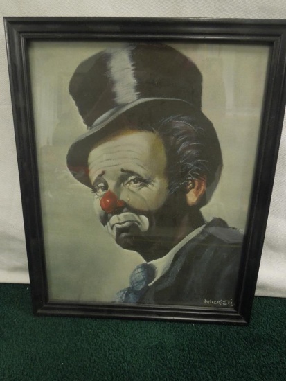 Framed Clown Art