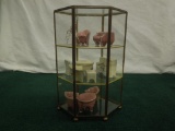 Ceramic Miniatures with Glass Display Case