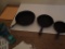 4 pcs cast iron pans