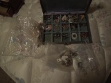 Case of jewelry, and 2 bags of jewelry