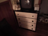 Dresser with contents and TV