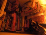 Contents of closet, puzzles and games