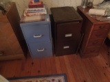 2 x 2 drawer filing cabinets and books