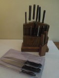 Knife set with block, and sm knife set with block
