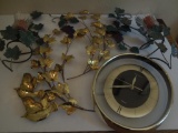 Wall decor, candle holders, clock, mirror candle holders, small picture