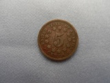5 cent shield 1868