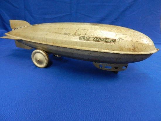 Steelcraft Graf Zeppelin 1930's Original Steel Pull Toy