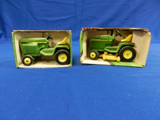 (2) Ertl 1/16 scale John Deere Lawn and Garden Tractors