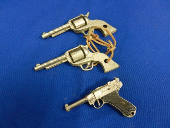 Two Mity Midget Toy Guns & Mini toy hand gun